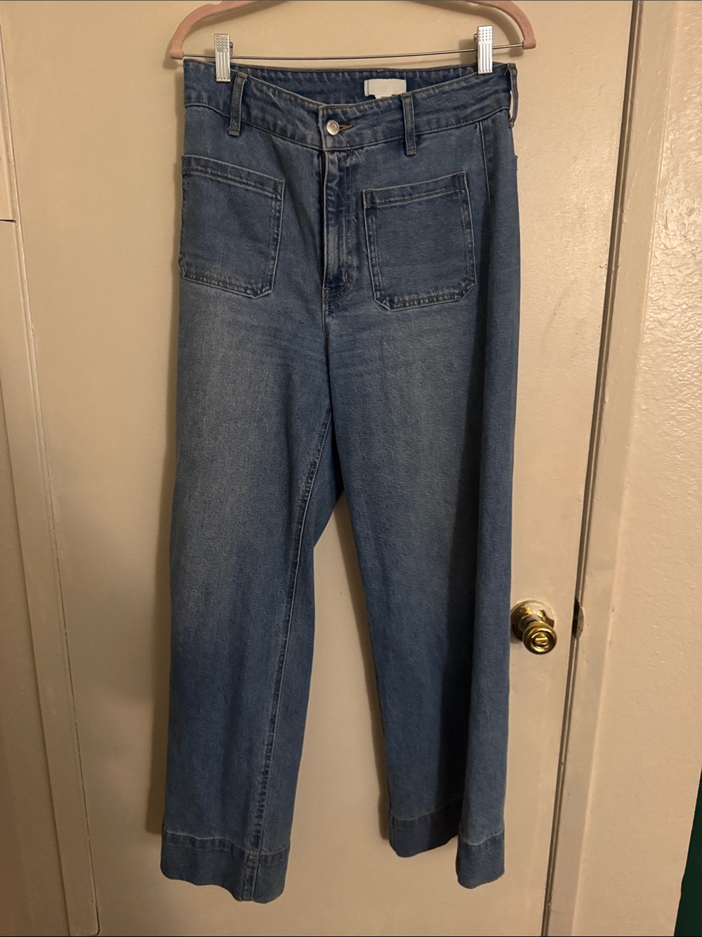 H&M Straight Leg Jeans in Blue Denim